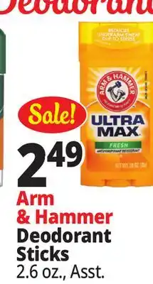 Ocean State Job Lot Arm & Hammer Deodorant Sticks offer