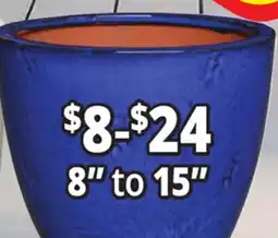 Ocean State Job Lot 8 to 15 Outdoor Glazed Ceramic Planters offer