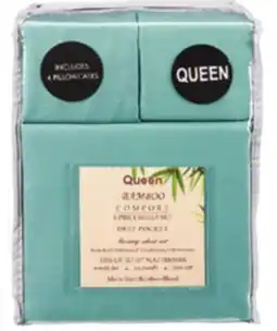 Ocean State Job Lot Bamboo Blend Sheet Sets Queen offer