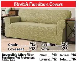 Ocean State Job Lot Stretch Furniture Covers offer
