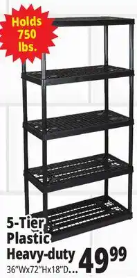Ocean State Job Lot 5-Tier Plastic Heavy-duty offer
