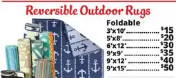Ocean State Job Lot Reversible Outdoor Rugs Foldable offer