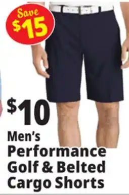 Ocean State Job Lot Men's Performance Golf & Belted Cargo Shorts offer