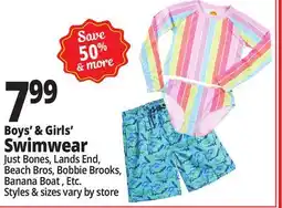 Ocean State Job Lot Boys' or Girls' Swimwear offer