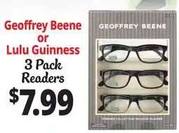 Ocean State Job Lot Geoffrey Beene or Lulu Guinness 3 Pack Readers offer