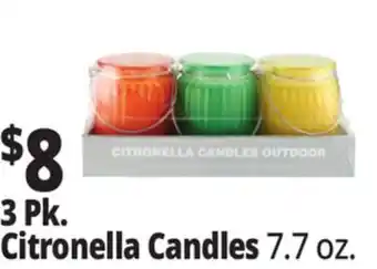 Ocean State Job Lot 3 Pk. Citronella Candles offer