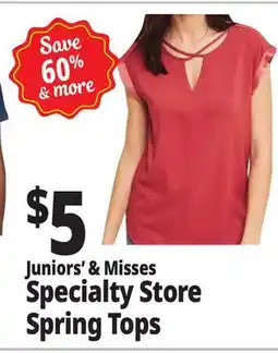 Ocean State Job Lot Juniors' & Misses Specialty Store Spring Tops offer