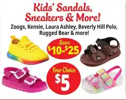 Ocean State Job Lot Kids' Sandals, Sneakers & More! offer