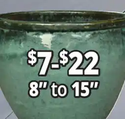 Ocean State Job Lot 8 to 15 Outdoor Glazed Ceramic Planters offer