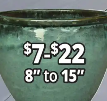 Ocean State Job Lot 8 to 15 Outdoor Glazed Ceramic Planters offer