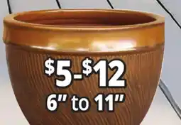 Ocean State Job Lot 6 to 11 Outdoor Glazed Ceramic Planters offer