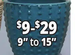 Ocean State Job Lot 9 to to 15 Outdoor Glazed Ceramic Planters offer