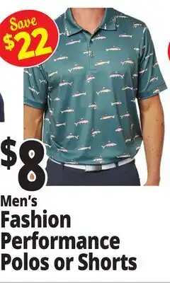 Ocean State Job Lot Men's Fashion Performance Polos or Shorts offer