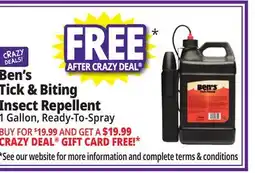 Ocean State Job Lot Ben's Tick & Biting Insect Repellent offer