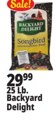Ocean State Job Lot Backyard Delight Songbird Food 25 lbs offer