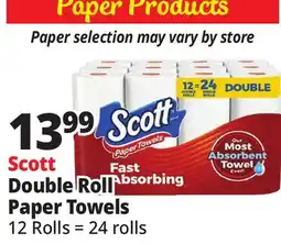 Ocean State Job Lot Scott Double Roll Paper Towels offer