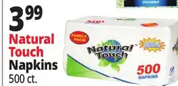Ocean State Job Lot Natural Touch Family Pack 1-Ply Paper Luncheon Napkins 500-count offer