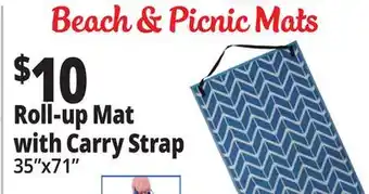 Ocean State Job Lot Roll-Up Beach Mat with Strap 35x71 offer