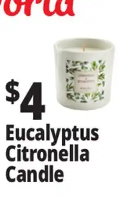 Ocean State Job Lot Citronella & Eucalyptus Candle offer