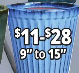 Ocean State Job Lot Outdoor Glazed Ceramic Planters 9 to 15 offer