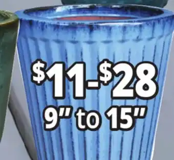 Ocean State Job Lot Outdoor Glazed Ceramic Planters 9 to 15 offer