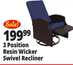 Ocean State Job Lot 3 Position Swivel Recliner Chair offer