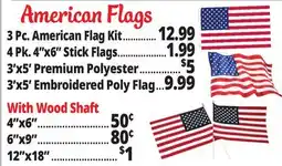 Ocean State Job Lot American Flags offer
