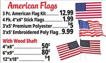 Ocean State Job Lot American Flags offer