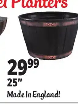 Ocean State Job Lot Whiskey Barrel Resin Planter 24.6 offer