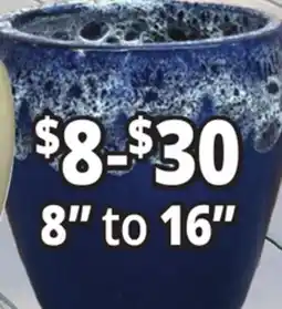 Ocean State Job Lot 8 to to 16 Outdoor Glazed Ceramic Planters offer