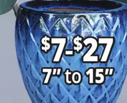 Ocean State Job Lot 7 to to 15 Outdoor Glazed Ceramic Planters offer