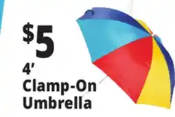 Ocean State Job Lot Clamp-On Beach Umbrella 4' offer