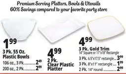 Ocean State Job Lot Premium Serving Platters, Bowls & Utensils offer