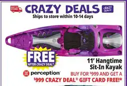 Ocean State Job Lot 11' Hangtime Sit-In Kayak offer