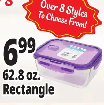 Ocean State Job Lot Glass Food Storage Container 62.89 oz offer