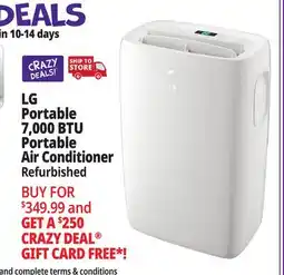 Ocean State Job Lot LG 7 000 BTU Portable Air Conditioner with Dehumidifier (Factory Refurbished) offer