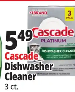 Ocean State Job Lot Cascade Platinum Dishwasher Cleaner 3 Pack offer