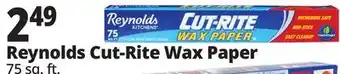 Ocean State Job Lot Reynolds Kitchens Cut-Rite Wax Paper 75 sq ft offer