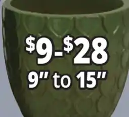 Ocean State Job Lot 9 to 15 Outdoor Glazed Ceramic Planters offer