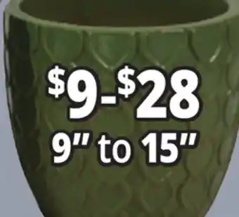 Ocean State Job Lot 9 to 15 Outdoor Glazed Ceramic Planters offer