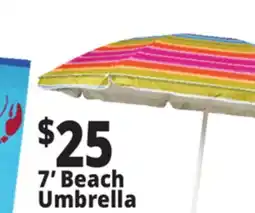 Ocean State Job Lot 7' Fiberglass Tilting Beach Umbrella offer