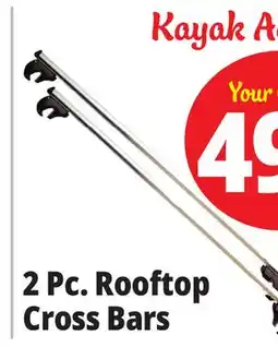 Ocean State Job Lot 2 Pc. Rooftop Cross Bars offer