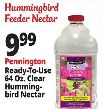 Ocean State Job Lot Pennington Ultra Electro-Nectar Hummingbird Food 64 oz offer