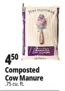 Ocean State Job Lot Just Natural Organic Composted Cow Manure .75 cu ft offer