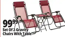 Ocean State Job Lot Zero Gravity Chairs with Side Table 3 Piece offer