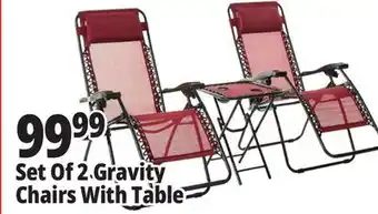 Ocean State Job Lot Zero Gravity Chairs with Side Table 3 Piece offer