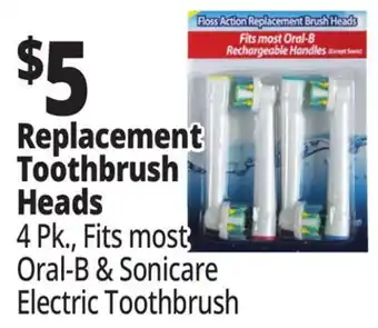 Ocean State Job Lot Dentacare Flexisoft Replacement Brush Heads 4 Count offer
