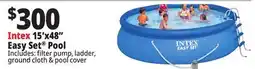 Ocean State Job Lot Intex 15' x 48 Easy Set Above Ground Pool Set offer