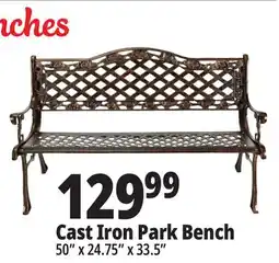 Ocean State Job Lot 50 Cast Iron Bench offer