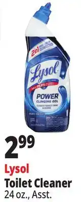 Ocean State Job Lot Lysol 2-In-1 Disinfecting Toilet Bowl + Brush Power Cleaning Gel 24 oz offer